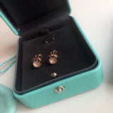 18K T Mother-Of-Pearl Circle Earrings