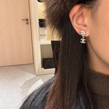 18K CC 26C Pink Camellia Earrings