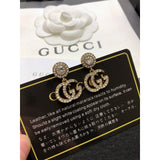 18K GG Crystal Pendant Earrings